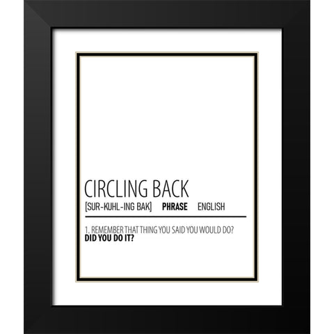 Circling Back Black Modern Wood Framed Art Print with Double Matting by Allen, Kimberly