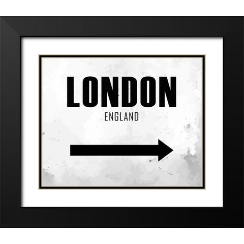 London Arrow Black Modern Wood Framed Art Print with Double Matting by Allen, Kimberly
