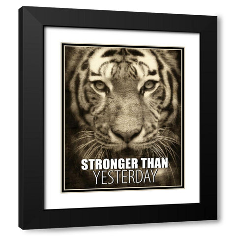 Stronger than Yesterday Black Modern Wood Framed Art Print with Double Matting by Allen, Kimberly