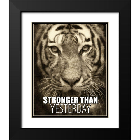 Stronger than Yesterday Black Modern Wood Framed Art Print with Double Matting by Allen, Kimberly
