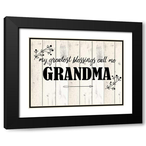Call Me Grandma Black Modern Wood Framed Art Print with Double Matting by Allen, Kimberly