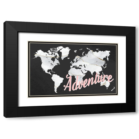 Adventure Marble Black Modern Wood Framed Art Print with Double Matting by Allen, Kimberly