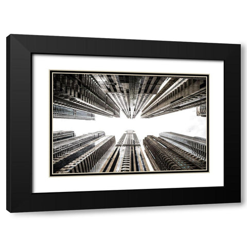 Skyscraper Black Modern Wood Framed Art Print with Double Matting by Allen, Kimberly