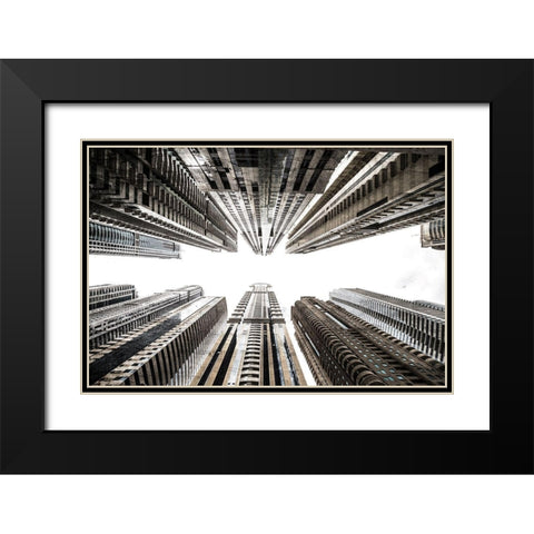 Skyscraper Black Modern Wood Framed Art Print with Double Matting by Allen, Kimberly