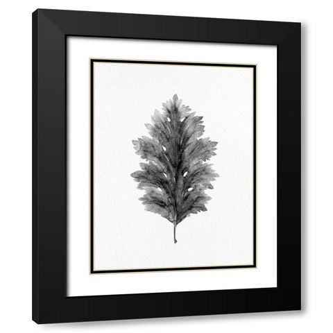 Acanthus Leaf 1 Black Modern Wood Framed Art Print with Double Matting by Allen, Kimberly