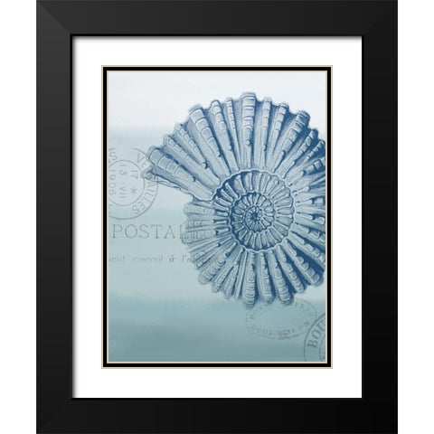 Seaside Card 2 V2 Black Modern Wood Framed Art Print with Double Matting by Allen, Kimberly