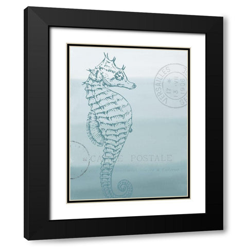 Seaside Card 3 V2 Black Modern Wood Framed Art Print with Double Matting by Allen, Kimberly