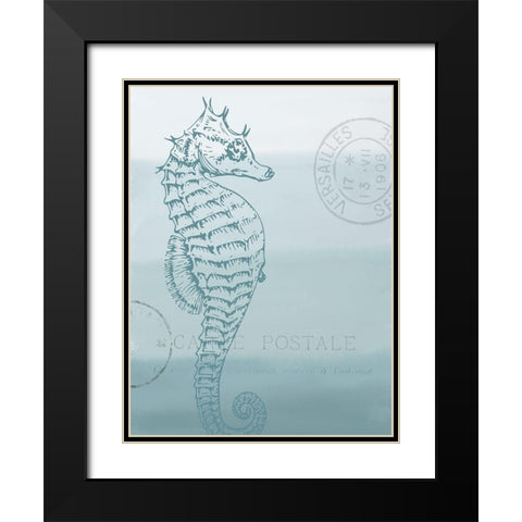 Seaside Card 3 V2 Black Modern Wood Framed Art Print with Double Matting by Allen, Kimberly