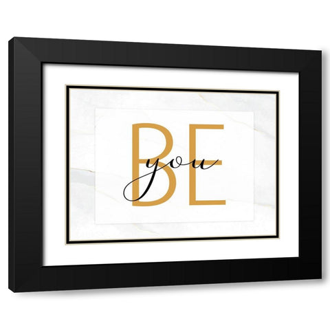 Be 1 Black Modern Wood Framed Art Print with Double Matting by Allen, Kimberly