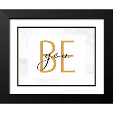 Be 1 Black Modern Wood Framed Art Print with Double Matting by Allen, Kimberly