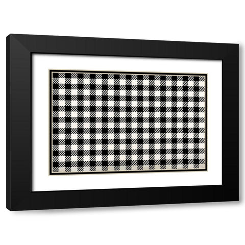 Plaid Bee Keeper Black Modern Wood Framed Art Print with Double Matting by Allen, Kimberly