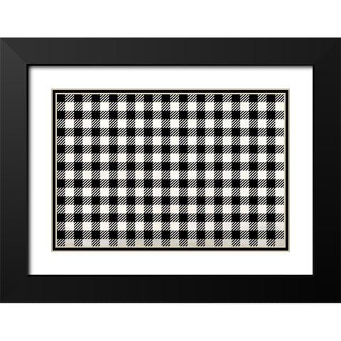 Plaid Bee Keeper Black Modern Wood Framed Art Print with Double Matting by Allen, Kimberly