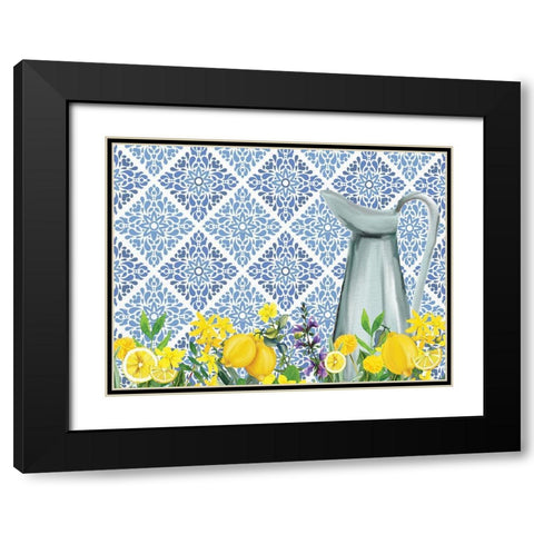 Lemon Tile 5 Black Modern Wood Framed Art Print with Double Matting by Allen, Kimberly