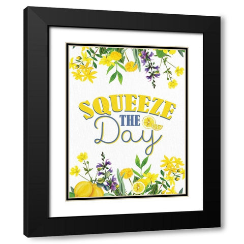 Lemon Tile 6 Black Modern Wood Framed Art Print with Double Matting by Allen, Kimberly