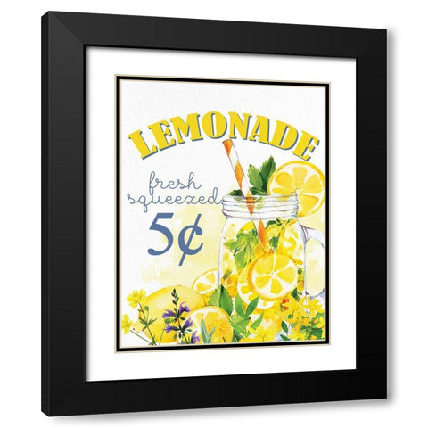 Lemon Tile 8 Black Modern Wood Framed Art Print with Double Matting by Allen, Kimberly
