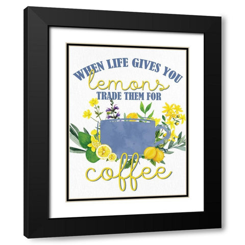 Lemon Tile 10 Black Modern Wood Framed Art Print with Double Matting by Allen, Kimberly