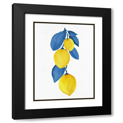 Lemon Vine 1 Black Modern Wood Framed Art Print with Double Matting by Allen, Kimberly