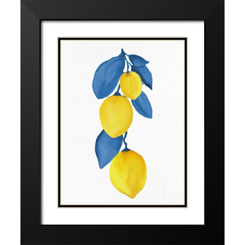 Lemon Vine 1 Black Modern Wood Framed Art Print with Double Matting by Allen, Kimberly