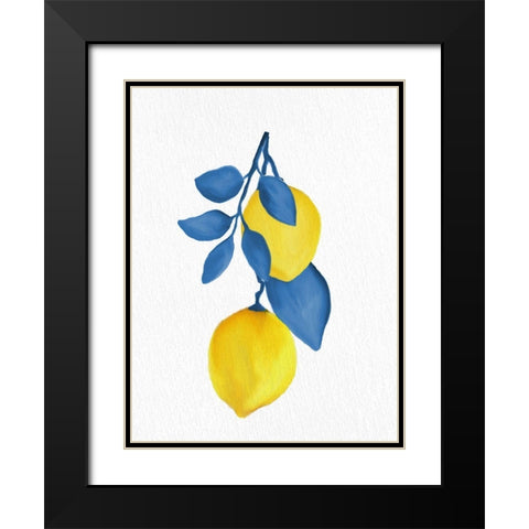 Lemon Vine 2 Black Modern Wood Framed Art Print with Double Matting by Allen, Kimberly