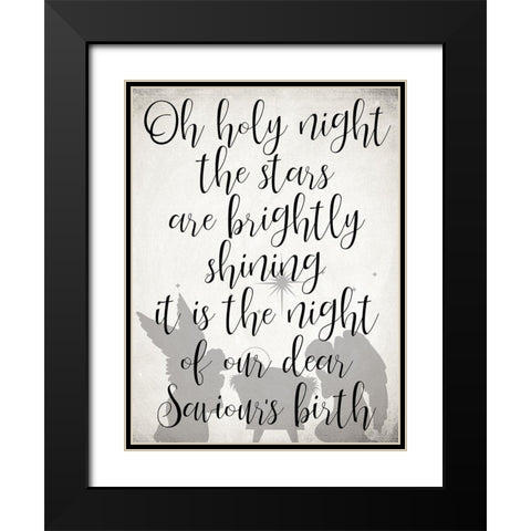 Holy Night Black Modern Wood Framed Art Print with Double Matting by Allen, Kimberly