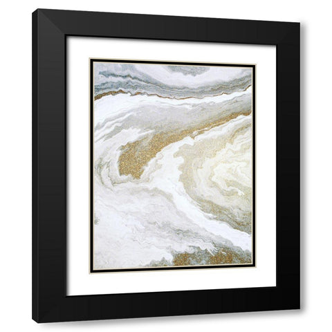 Clouds of Gold 1 Black Modern Wood Framed Art Print with Double Matting by Allen, Kimberly