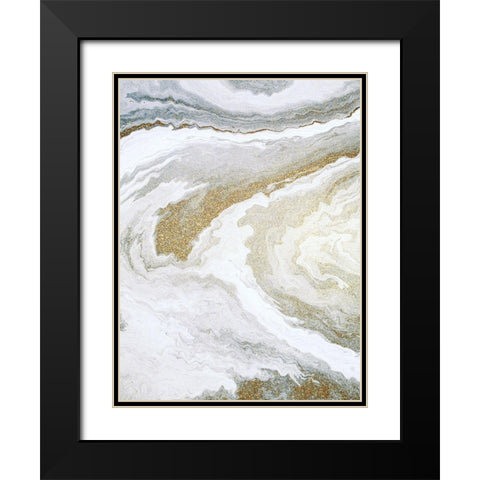 Clouds of Gold 1 Black Modern Wood Framed Art Print with Double Matting by Allen, Kimberly