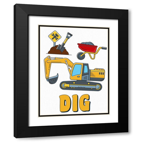 Build 3 Black Modern Wood Framed Art Print with Double Matting by Allen, Kimberly