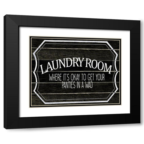 Where its Okay Black Modern Wood Framed Art Print with Double Matting by Allen, Kimberly