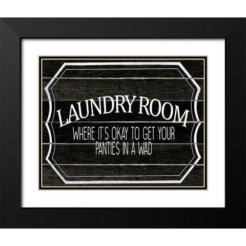 Where its Okay Black Modern Wood Framed Art Print with Double Matting by Allen, Kimberly