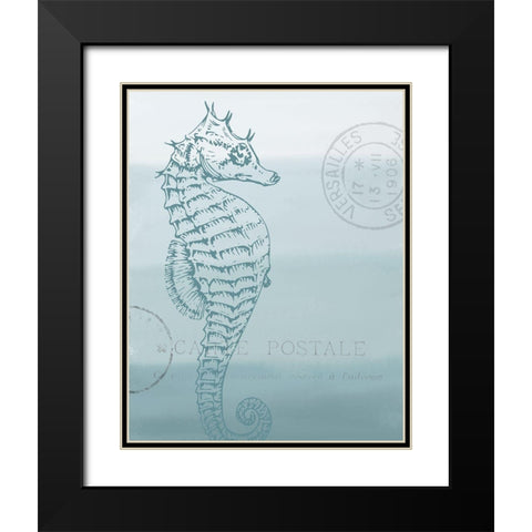 Seaside Card 3 v2 Black Modern Wood Framed Art Print with Double Matting by Allen, Kimberly