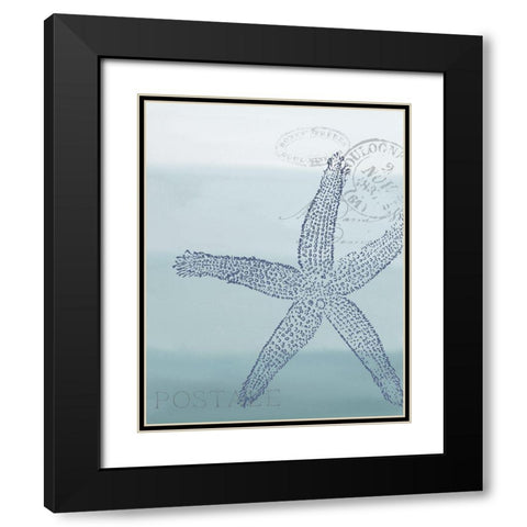 Seaside Card 4 v2 Black Modern Wood Framed Art Print with Double Matting by Allen, Kimberly
