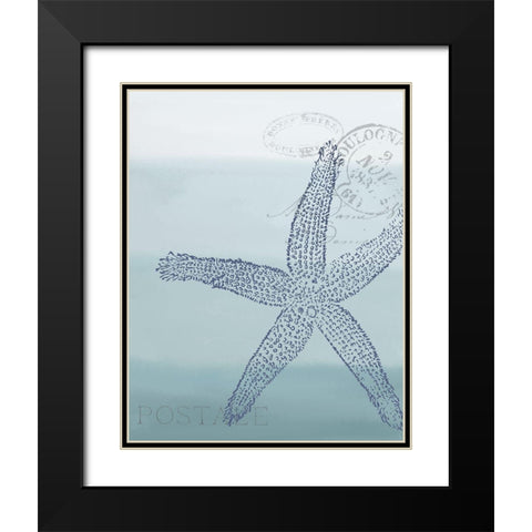 Seaside Card 4 v2 Black Modern Wood Framed Art Print with Double Matting by Allen, Kimberly