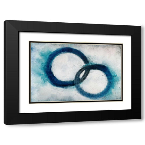 Navy Rings Black Modern Wood Framed Art Print with Double Matting by Allen, Kimberly
