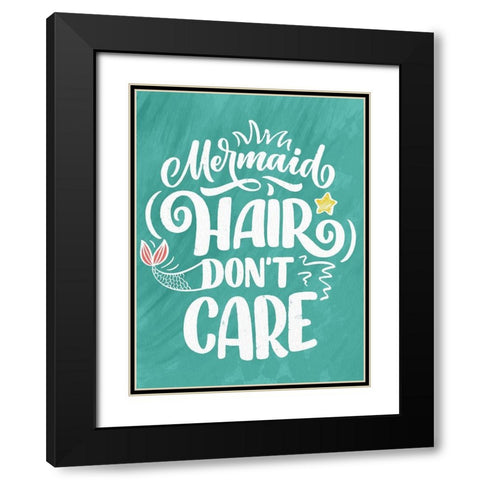 Mermaid Hair Black Modern Wood Framed Art Print with Double Matting by Allen, Kimberly