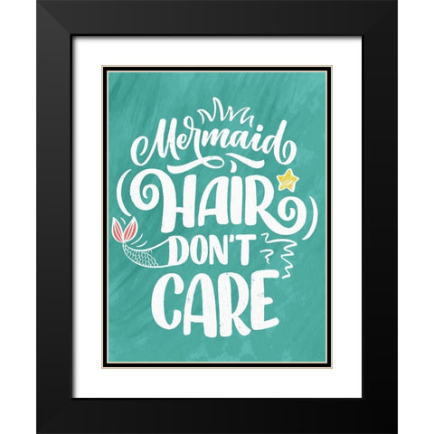 Mermaid Hair Black Modern Wood Framed Art Print with Double Matting by Allen, Kimberly