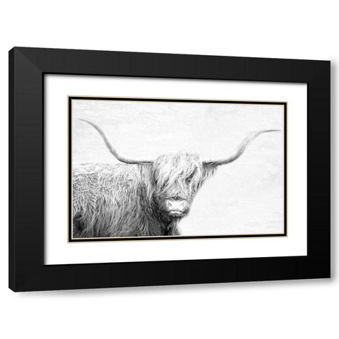 Highland Black Modern Wood Framed Art Print with Double Matting by Allen, Kimberly