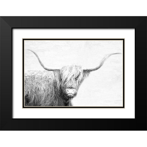 Highland Black Modern Wood Framed Art Print with Double Matting by Allen, Kimberly