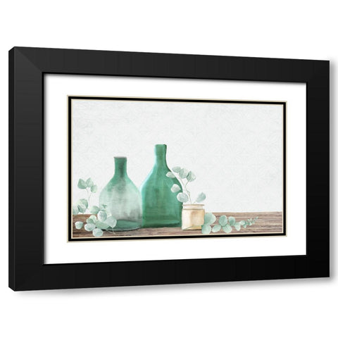 Eucalyptus Glass Black Modern Wood Framed Art Print with Double Matting by Allen, Kimberly