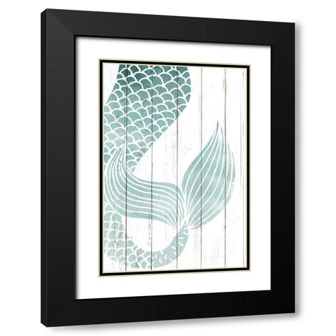 Mermaid Tail 1 Black Modern Wood Framed Art Print with Double Matting by Allen, Kimberly