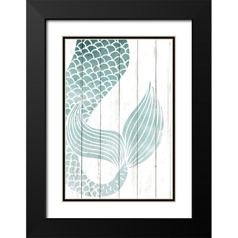 Mermaid Tail 1 Black Modern Wood Framed Art Print with Double Matting by Allen, Kimberly