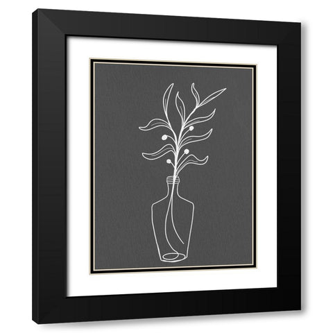 Modern Vase 1 Black Modern Wood Framed Art Print with Double Matting by Allen, Kimberly