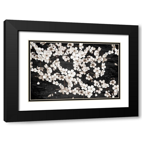 Magnolia Branches Black Modern Wood Framed Art Print with Double Matting by Allen, Kimberly