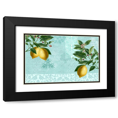 Lemon Drop Black Modern Wood Framed Art Print with Double Matting by Allen, Kimberly