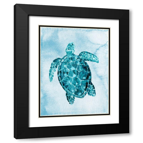 Bright Sea 2 Black Modern Wood Framed Art Print with Double Matting by Allen, Kimberly