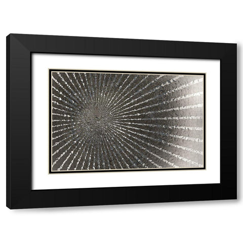 Burst of Black Black Modern Wood Framed Art Print with Double Matting by Allen, Kimberly