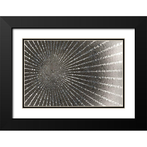 Burst of Black Black Modern Wood Framed Art Print with Double Matting by Allen, Kimberly