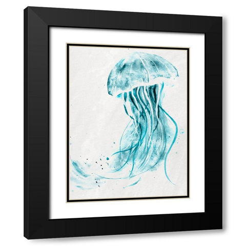 Jelly Jelly Teal 2 Black Modern Wood Framed Art Print with Double Matting by Allen, Kimberly