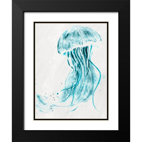 Jelly Jelly Teal 2 Black Modern Wood Framed Art Print with Double Matting by Allen, Kimberly