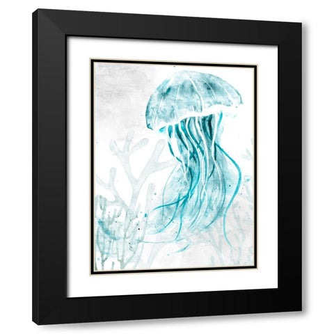 Jelly Swim 2 Black Modern Wood Framed Art Print with Double Matting by Allen, Kimberly