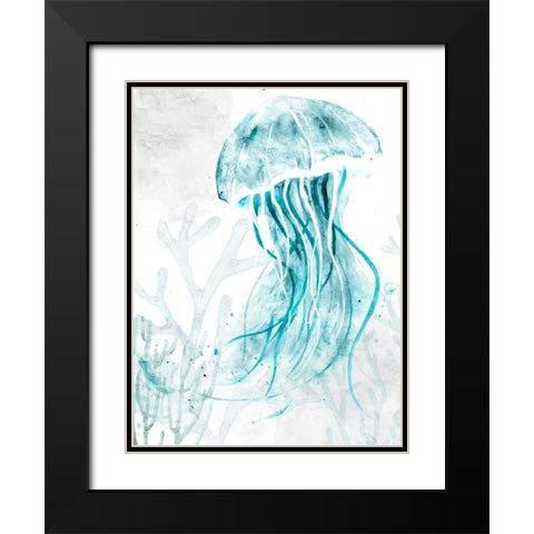 Jelly Swim 2 Black Modern Wood Framed Art Print with Double Matting by Allen, Kimberly